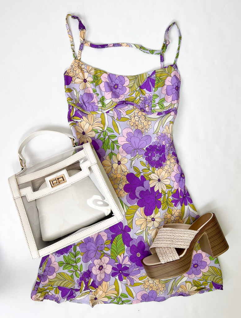 Floral Purple Mini Dress