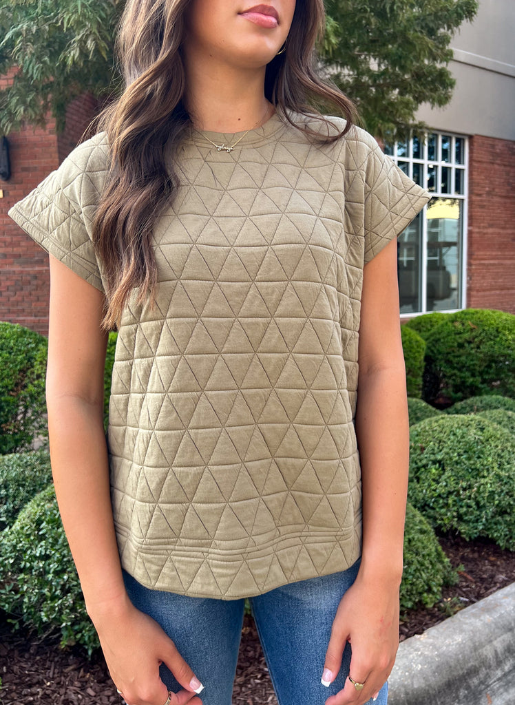 Sage Quilted Top