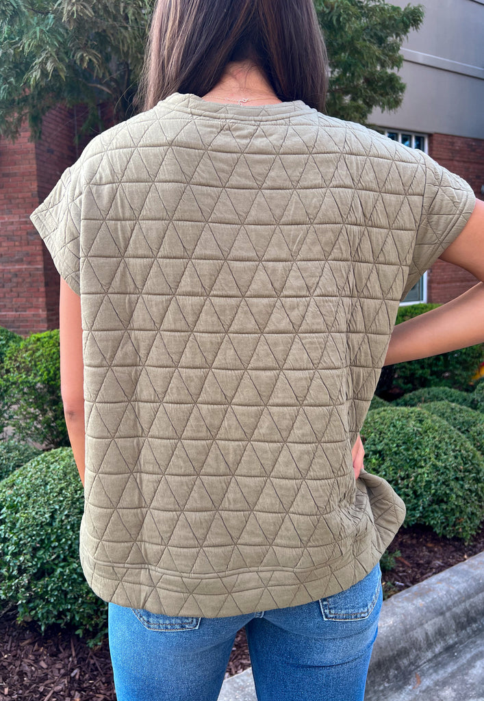 Sage Quilted Top