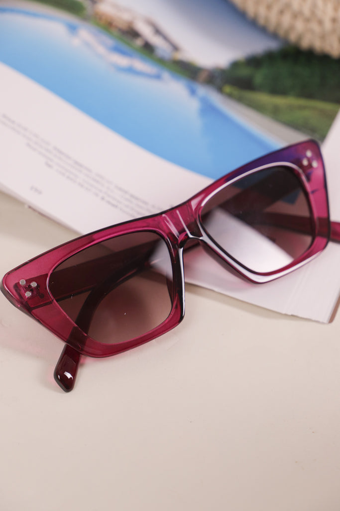 purple cat eye sunglasses 