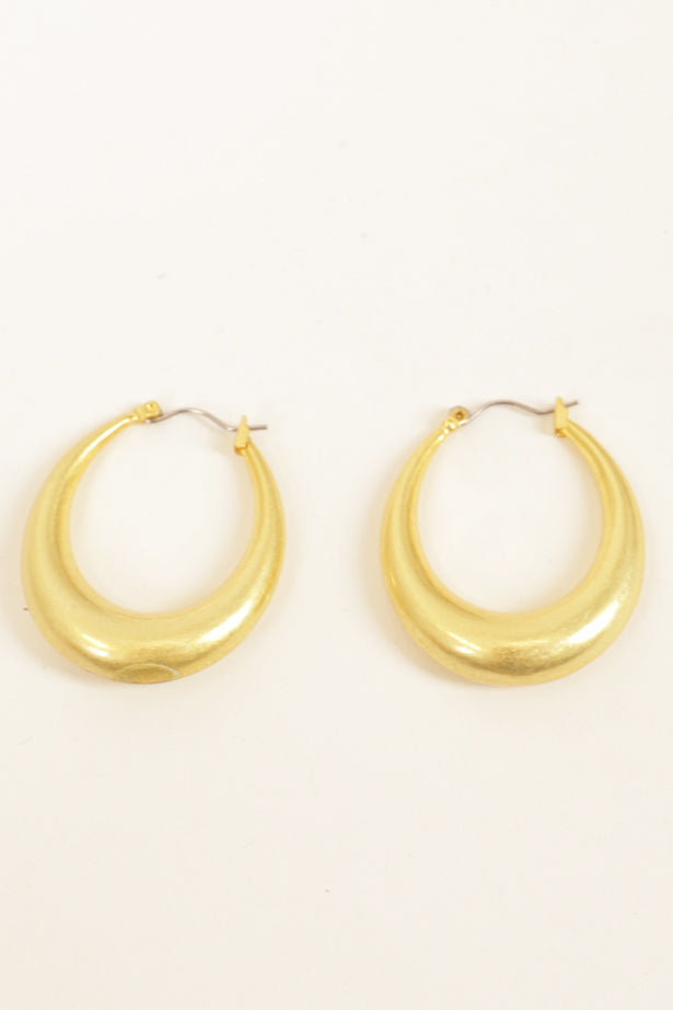 Oval Gold Hoops 